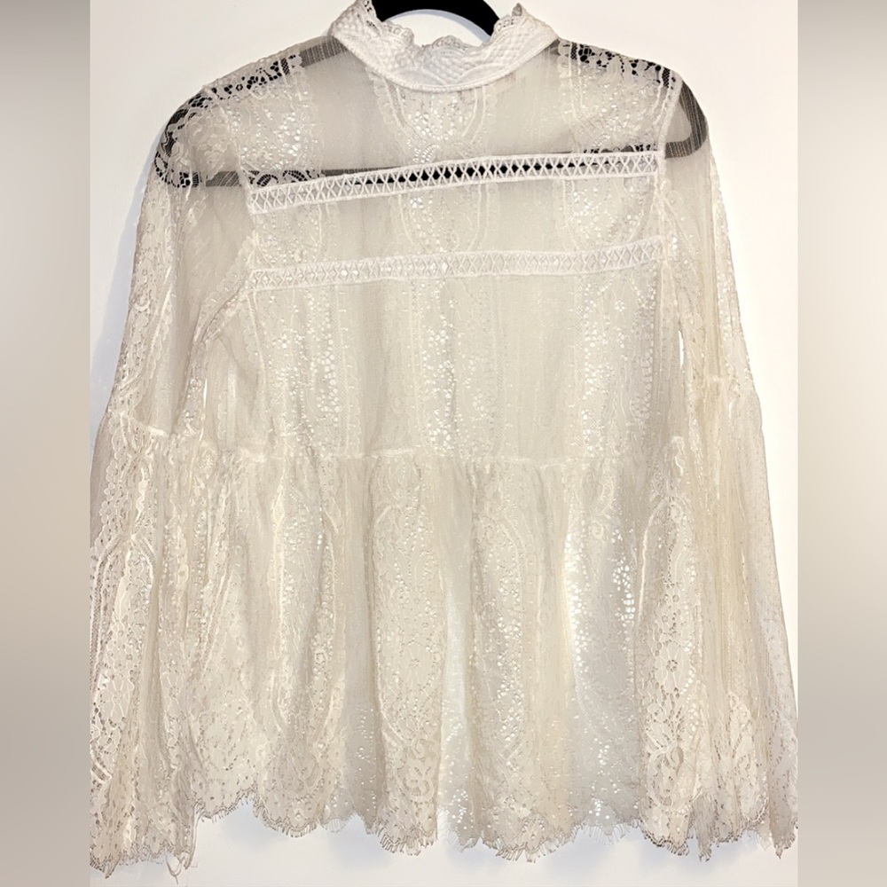Altar’d State | White Lace Long Sleeve | Size: M
